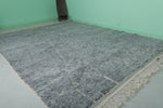 9.5 x 12.3 FT Large Moroccan Rug – Elegant Gray with Abstract Lines