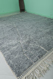 9.5 x 12.3 FT Large Moroccan Rug – Elegant Gray with Abstract Lines