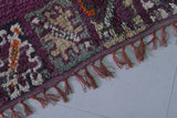 Vintage Moroccan Rug 4.9 x 10.9 Ft Handwoven Geometric Pattern | Boho Decor