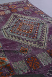 Vintage Moroccan Rug 4.9 x 10.9 Ft Handwoven Geometric Pattern | Boho Decor