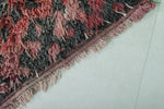 Bold Moroccan Berber Rug - 2.5 x 5.7 ft | Handwoven Red and Gray Shaggy Carpet