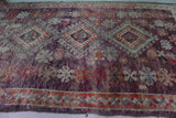 Vintage Moroccan Rug 6.3 x 10.2 Ft Handwoven Floral Pattern | Boho Home Decor