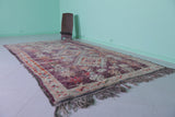 Vintage Moroccan Rug 6.3 x 10.2 Ft Handwoven Floral Pattern | Boho Home Decor