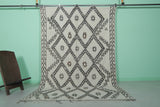 Elegant Moroccan Rug - 5.6 x 8.8 FT | Berber-Inspired Diamond Pattern