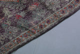 Vintage Moroccan Rug 6.3 x 10.2 Ft Handwoven Floral Pattern | Boho Home Decor