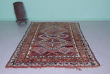 Vintage Moroccan Rug 6 x 8.4 Ft Handwoven Tribal Design | Boho Home Decor