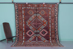 Vintage Moroccan Rug 6 x 8.4 Ft Handwoven Tribal Design | Boho Home Decor