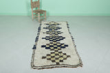 Moroccan Berber Rug – 2.5 x 5.9 ft | Handmade Geometric Wool Carpet