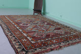 Vintage Moroccan Rug 6 x 8.4 Ft Handwoven Tribal Design | Boho Home Decor