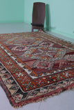 Vintage Moroccan Rug 6 x 8.4 Ft Handwoven Tribal Design | Boho Home Decor