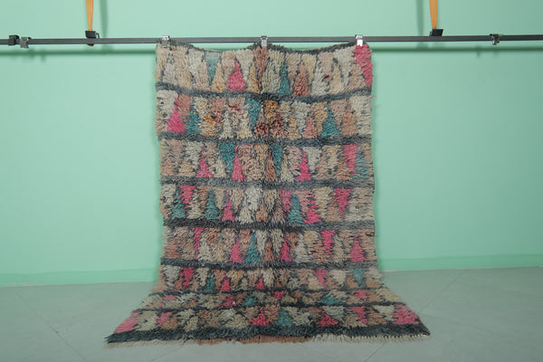 Vibrant Moroccan rug – 3.3 x 7.6 FT | Shaggy handwoven design