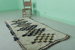 Moroccan Berber Rug – 2.5 x 5.9 ft | Handmade Geometric Wool Carpet