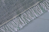 Moroccan Rug – Subtle Gray with Fringe Detailing | 3.1 FT x 4.9 FT