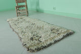 Neutral Moroccan Berber Rug 2 X 5.3 Feet - Subtle Checkerboard Pattern