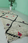 Moroccan Vintage Rug – 3.7 x 10.3 FT | Handwoven Diamond Pattern