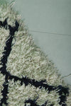 Small Moroccan Berber Rug - 2 x 5.2 ft | Black & White with Colorful Accents