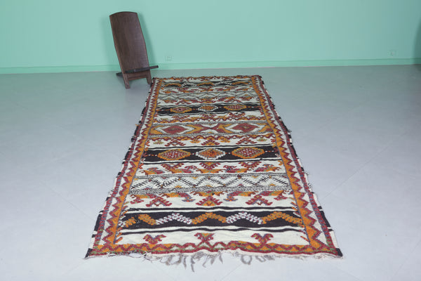 Handmade Moroccan azilal berber rug – 4.4 FT X 10.9 FT | Authentic tribal decor