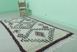 Authentic Moroccan Berber Rug - Geometric Handmade Wool Carpet 3.3 FT X 7.3 FT