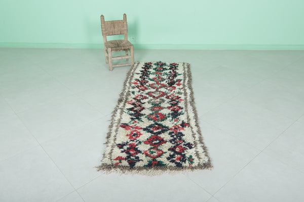 Traditional floral diamond pattern 2.3 FT X 6.4 FT