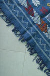 Handmade Moroccan Rug in Blue – 3.2 FT x 4.7 FT | Traditional Berber Design