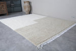 Handmade White & Beige Custom Moroccan Rug