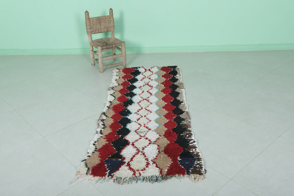 Handmade wool diamond pattern 2.2 FT X 5.9 FT