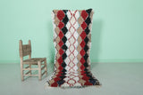 Handmade Wool Diamond Pattern 2.2 FT X 5.9 FT