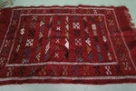 Handcrafted Red Moroccan Rug – 3.1 FT x 5.1 FT | Authentic Berber Patterns