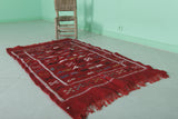 Handcrafted Red Moroccan Rug – 3.1 FT x 5.1 FT | Authentic Berber Patterns