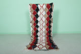 Handmade Wool Diamond Pattern 2.2 FT X 5.9 FT