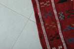 Handcrafted Red Moroccan Rug – 3.1 FT x 5.1 FT | Authentic Berber Patterns