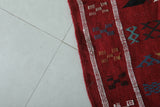 Handcrafted Red Moroccan Rug – 3.1 FT x 5.1 FT | Authentic Berber Patterns