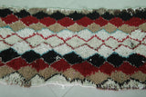 Handmade Wool Diamond Pattern 2.2 FT X 5.9 FT