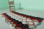 Handmade Wool Diamond Pattern 2.2 FT X 5.9 FT