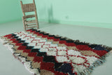Handmade Wool Diamond Pattern 2.2 FT X 5.9 FT