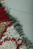 Handmade Wool Diamond Pattern 2.2 FT X 5.9 FT