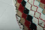 Handmade Wool Diamond Pattern 2.2 FT X 5.9 FT