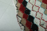 Handmade Wool Diamond Pattern 2.2 FT X 5.9 FT