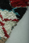 Handmade Wool Diamond Pattern 2.2 FT X 5.9 FT