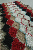 Handmade Wool Diamond Pattern 2.2 FT X 5.9 FT