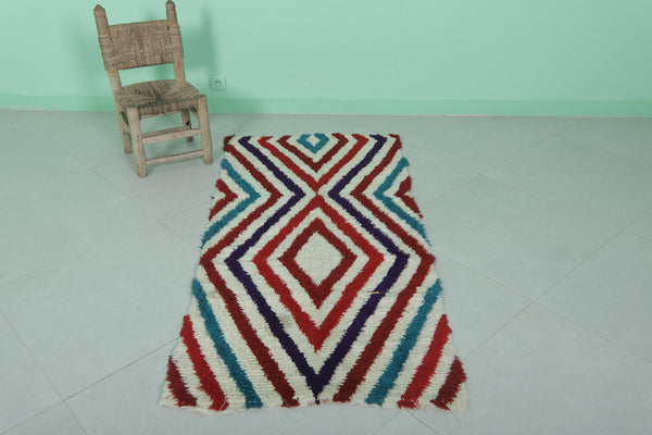 Colorful berber Moroccan rug – 2.5 FT X 5.4 FT | Handcrafted vibrant design
