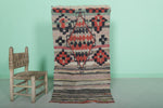 Vintage Handmade Moroccan Runner Rug 2.4 FT X 4.7 FT | Tribal Boho Design