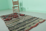 Vintage Handmade Moroccan Runner Rug 2.4 FT X 4.7 FT | Tribal Boho Design