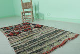 Vintage Handmade Moroccan Runner Rug 2.4 FT X 4.7 FT | Tribal Boho Design