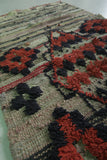 Vintage Handmade Moroccan Runner Rug 2.4 FT X 4.7 FT | Tribal Boho Design