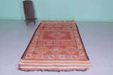 Handmade Moroccan Hallway Rug - 4.3 FT X 11.3 FT - Traditional Red & Orange Patterns