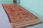 Handmade Moroccan Hallway Rug - 4.3 FT X 11.3 FT - Traditional Red & Orange Patterns