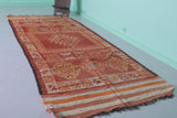 Handmade Moroccan Hallway Rug - 4.3 FT X 11.3 FT - Traditional Red & Orange Patterns