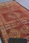 Handmade Moroccan Hallway Rug - 4.3 FT X 11.3 FT - Traditional Red & Orange Patterns