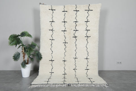 Beni Ourain Rug 5.1 x 7.8 ft – Handmade Moroccan Wool Carpet